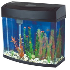 Slim Bow Front Fish Tank Black - from Pet Shopper