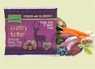 Country Hunter Raw Venison and Blueberries Dog Food 1kg
