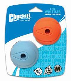 Chuckit The Whistler Ball 2 Pack Medium 6.5cm