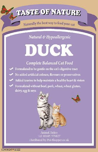 Taste Of Nature Duck and Rice Cat Food 2kg