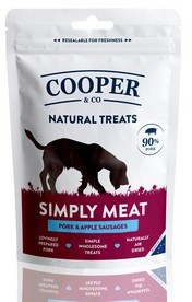 Cooper & Co Pork & Apple Sausages Dog Treats 100g