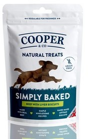 Cooper & Co Grain Free Beef with Liver Biscuits Dog Treats x 10 packs