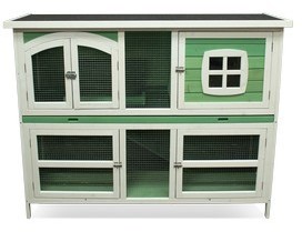 Harrisons Buttermere Double Height Hutch Sage Green 150x60x116cm