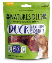 Natures Deli Duck Wrapped Rawhide Donut 75g Dog Treats x 10 packs ...