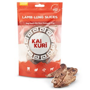 Kai Kuri Air Dried Lamb Lung slice Dog Treats 8 pack for price of 7