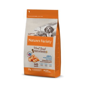 Natures Variety Meat Boost Salmon and Tuna Dog Food 10kg - from Pet Shopper