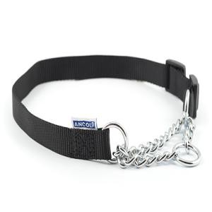 Dog Combi Collar 25mm X 55cm to 75cm Black