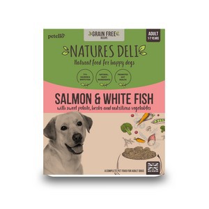 Natures Deli Adult Grain Free Salmon and White Fish Dog Food 395g x 7 packs