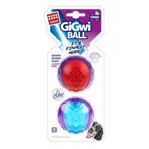 GiGwi Ball with Squeaker Medium 2 pack