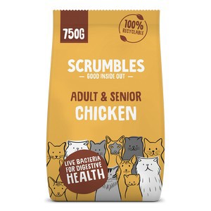 Scrumbles Dry Cat Food Adult Chicken 750g