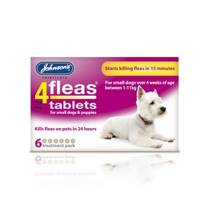 Johnsons 4 Flea Tablets Small Dog 6 Tablets
