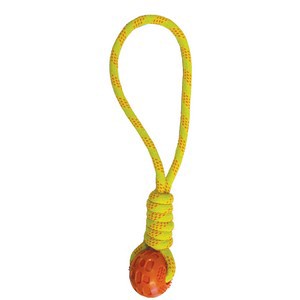 Happy Pet Coil and Ball Tugger Yellow