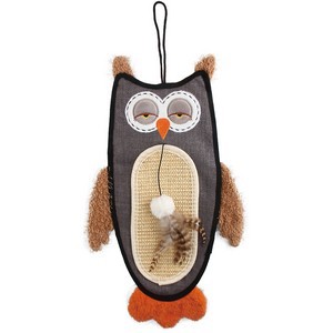 GiGwi Owl Cat Scratcher with Sisal Belly and Catnip