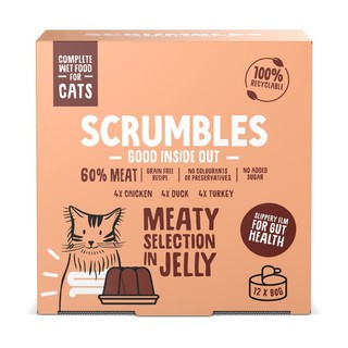 Scrumbles Wet Cat Jelly Meaty Selection 12 x 80g