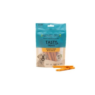 Natures Deli Soft Chicken Sticks with Cheese Dog Treats 100g x 10