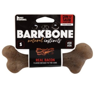 Pet Qwerks Dino Barkbone Bacon Small