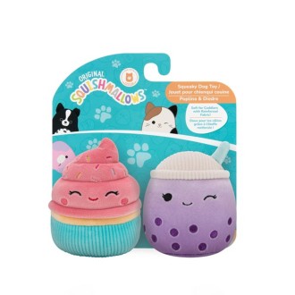Squishmallows Poplina and Diedre pack of 2 dog toys 3.5"