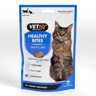 M & C Vet IQ Healthy Bites Breath & Dental Cat Treat