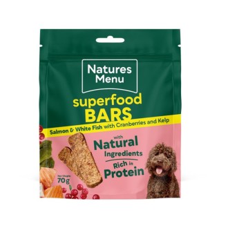 Natures Menu Superfood Bars Salmon & White Fish with Cranberries & Kelp