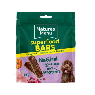 Natures Menu Superfood Bars Turkey with Cranberries & Pumpkin