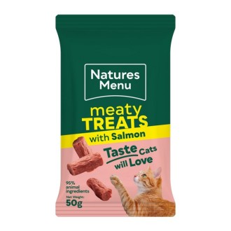 12 packets of Natures Menu Cat Treats Salmon & Trout 50g