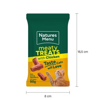 12 packets of Natures Menu Cat Treats Chicken 50g