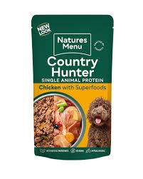 Natures Menu Country Hunter Dog Pouch Chicken (6Pk) 150g pouches